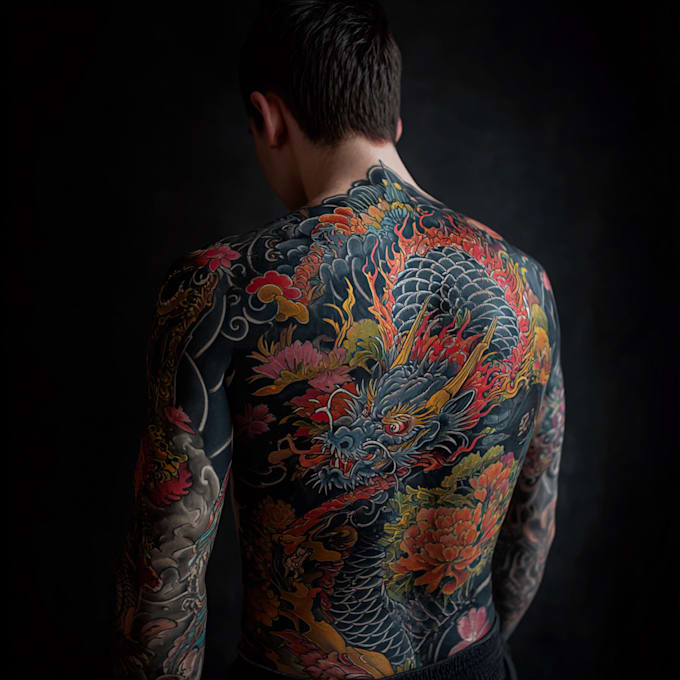 draw amazing japanese oriental tattoo
