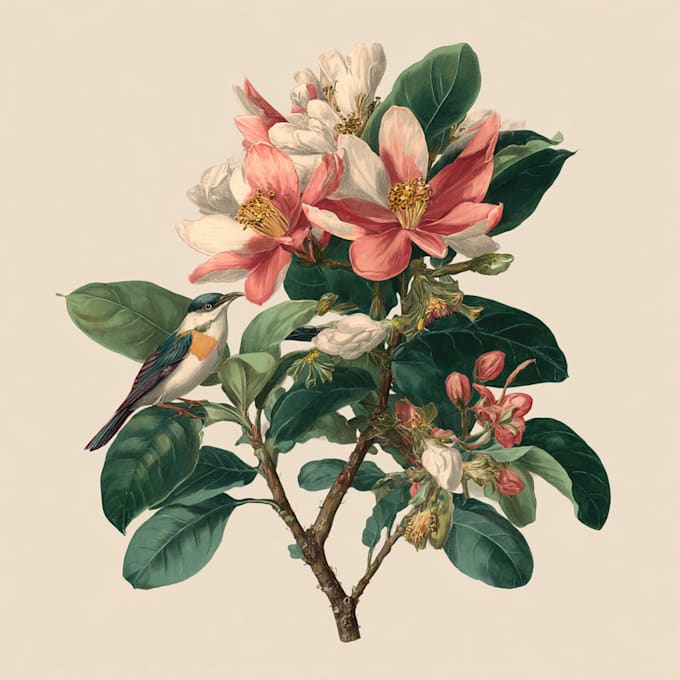 draw realistic botanical illustration