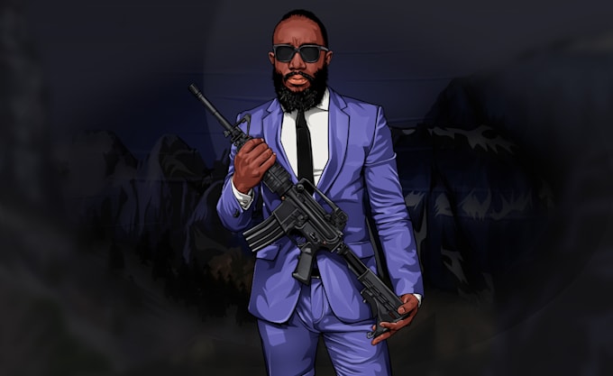 draw your photo in gta illustration