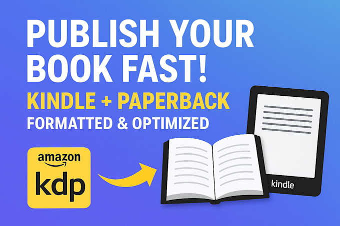 format, publish, and optimize your book for amazon KDP
