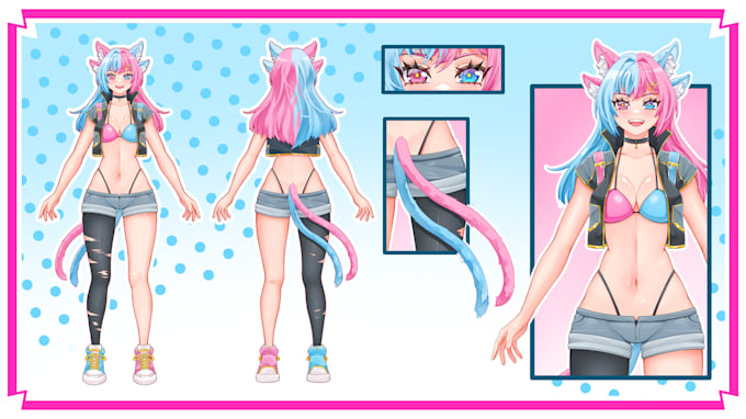 draw character sheet in anime style