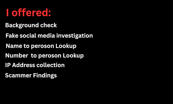 online investigation on your target individual