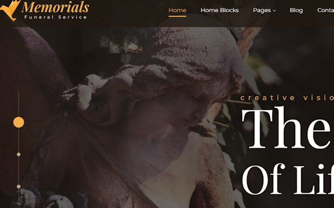 design wix squarespace memorial estate website cemetery monument maker website