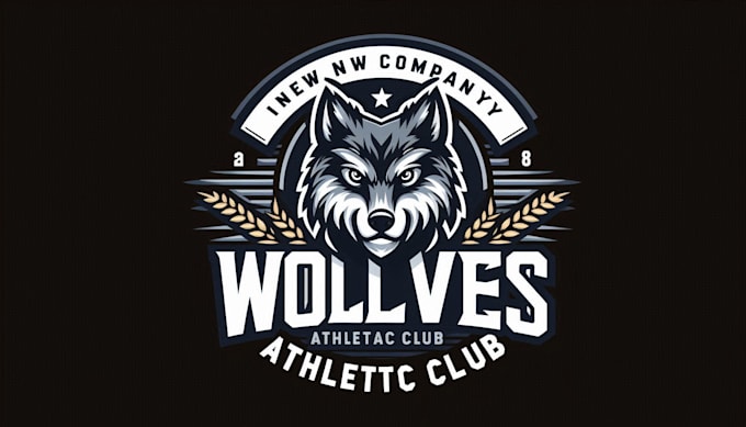 design wolves athletic club vector logo with my own creative thinking