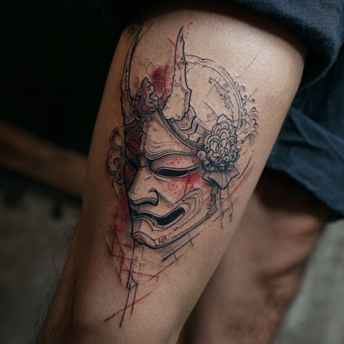 draw an oriental japanese tattoo