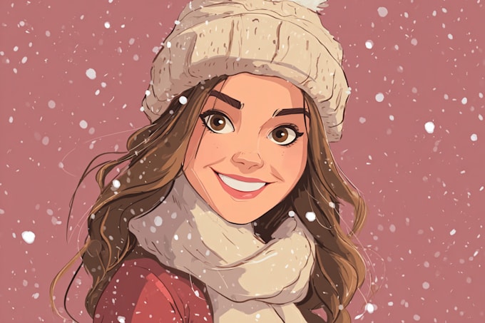 draw christmas cartoon caricature