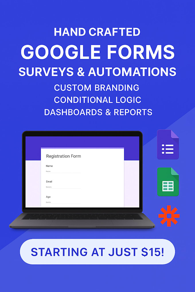 create professional google forms, surveys, and automated data collection