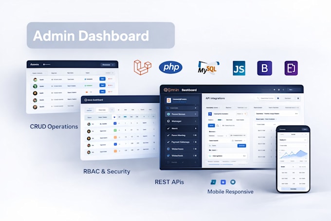 build a professional laravel admin panel, dashboard and CRM with responsi