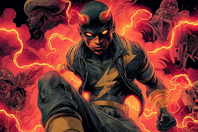 illustrate a graphic novel or comic book cover for you