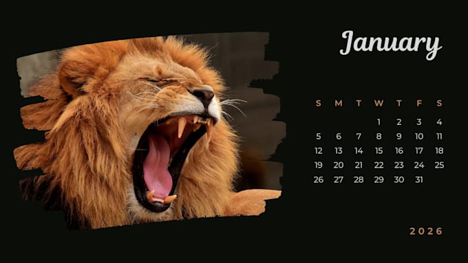 design amazing calendar for 2026
