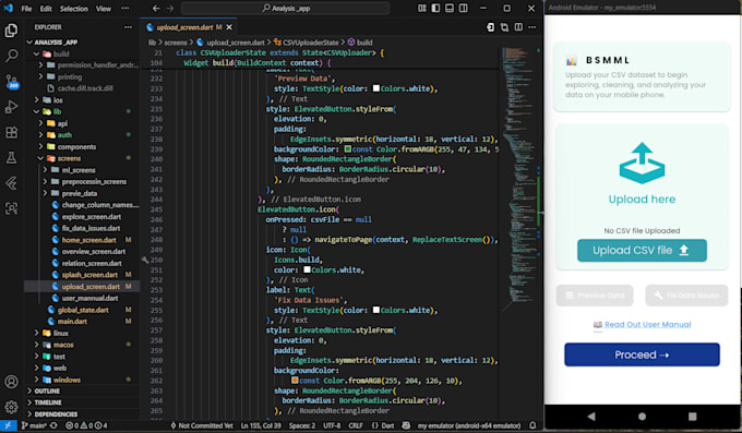 do mobile app development for android and IOS uisng flutter