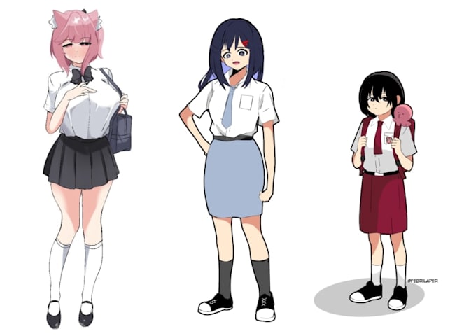 draw your original character or fan art in an anime art style