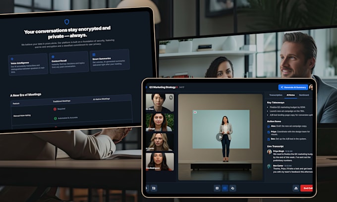 create an ai collaboration app for virtual meeting like lyra