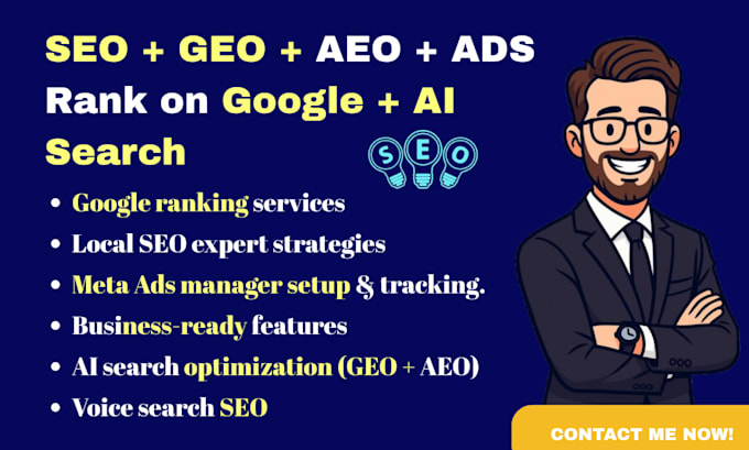 rank boost website with SEO GEO aeo optimization google ads strategy