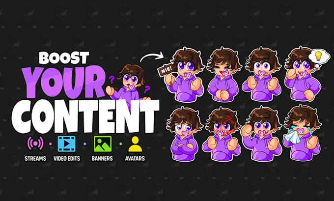 create gaming stickers for streams and content creators