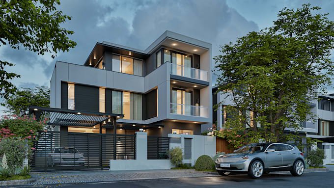do a realistic exterior render
