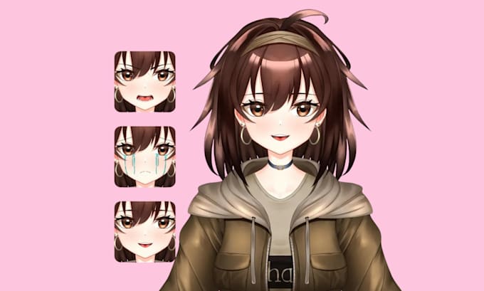 design vtuber, custom pngtuber character model or giftuber for streaming, twitch
