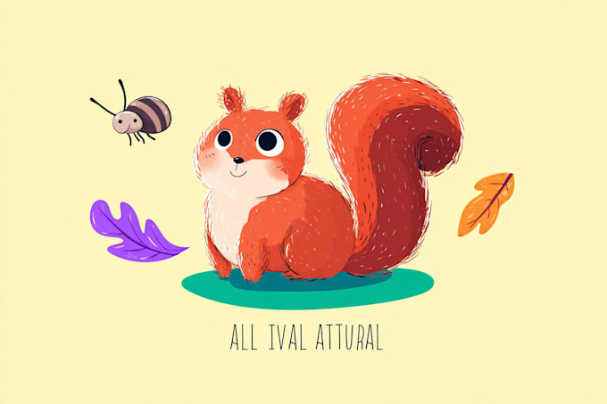 make cute animal vector illustration for you