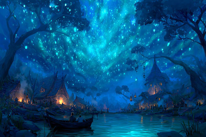 draw a magical environment concept art