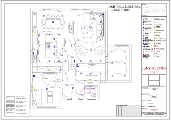 create electrical design and lighting plan