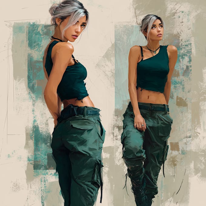 do realistic digital oil painting portrait