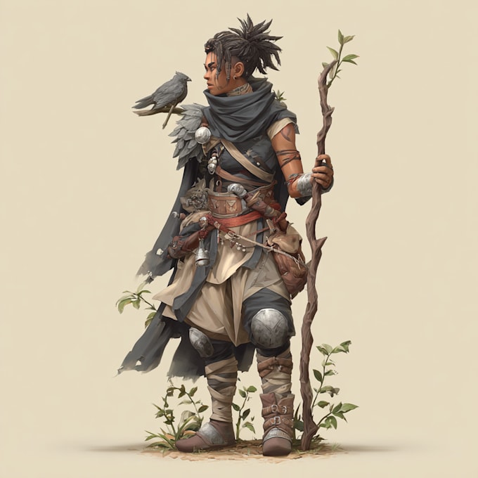 create a fancy dnd character art