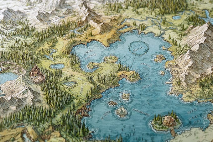 fantasy map design map illustration fantasy map