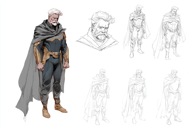 a super hero comic or character illustration