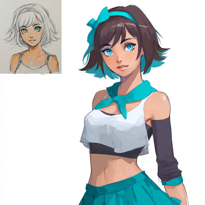 Draw anime style character or fanart by Antoninique | Fiverr