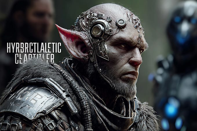 create fantasy, sci fi, character with hyperrealistic style