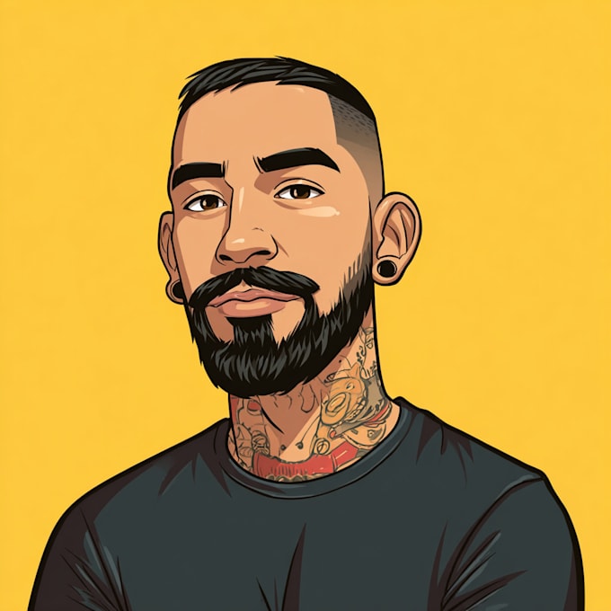 make a cartoon character or avatar in vector