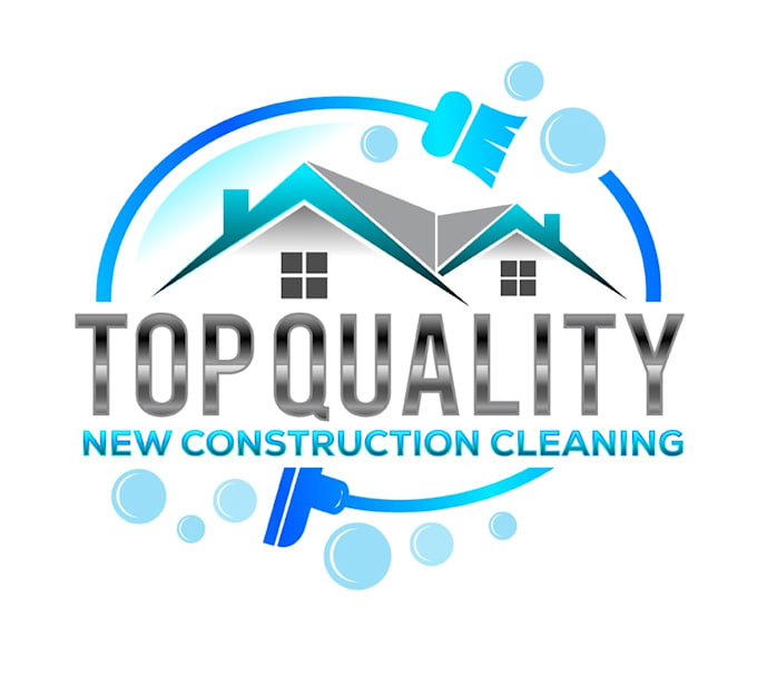 design professional construction cleaning logo