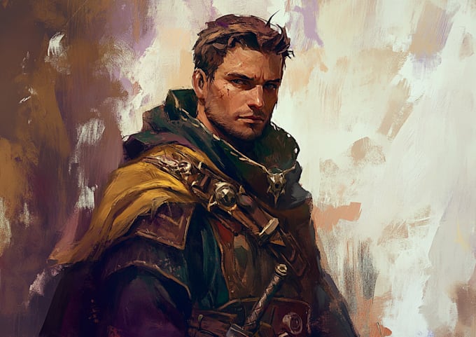 Draw dnd character art, fantasy character illustration for concept art ...