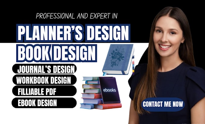 design journals, planners, workbook, ebook and fillable pdf