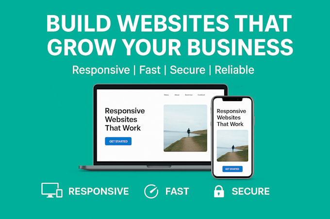 create a professional responsive website for your business