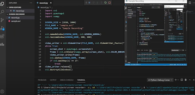write python code and automate process