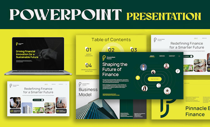 design premium powerpoint pitch deck presentation