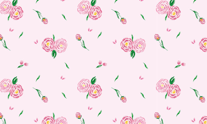 create an original hand drawn seamless pattern watercolor or pencil