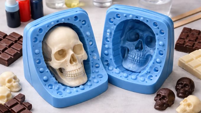 create 3d silicone mold for casting injection mold print ready stl with cad