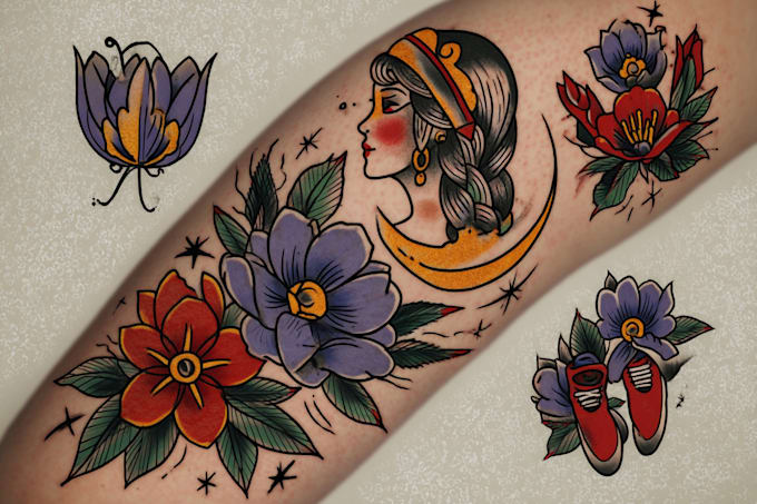 do neo traditional and oldschool tattoo designs