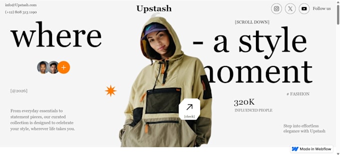 design a modern and luxury webflow website