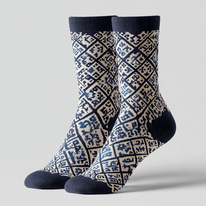 create beautiful socks and tie design pattern