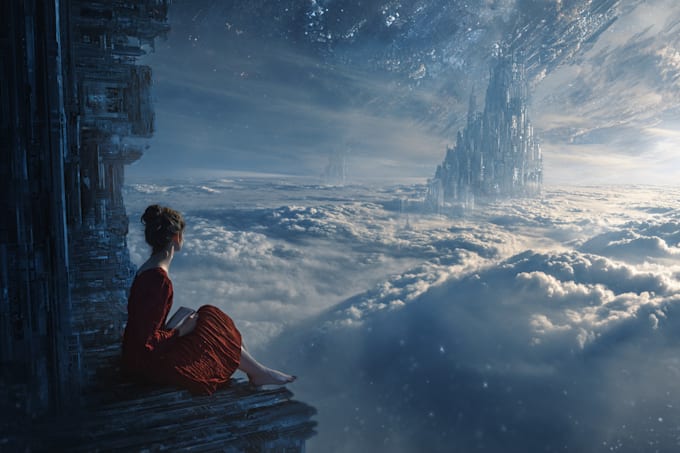 draw an amazing fantasy sci fi illustration