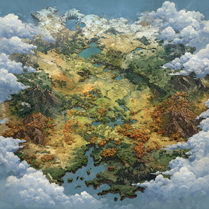 draw a custom map for fantasy, scifi, book or boardgame