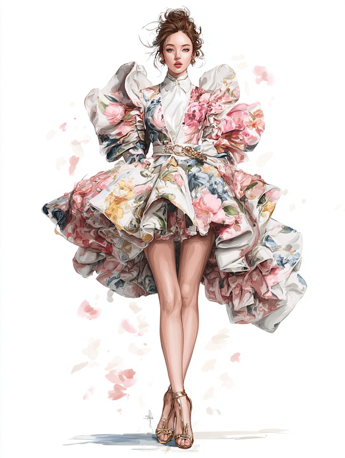 draw a fashion illustration or sketch