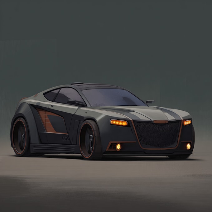 car design and digital painting