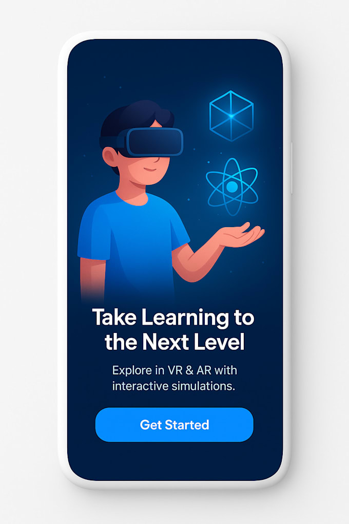 develop vr and ar elearning app with courses, quizzes, and progress tracking