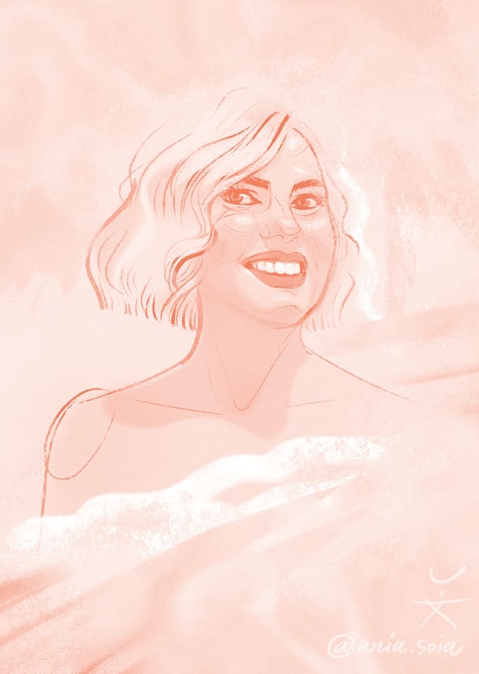 draw a monochrome portrait
