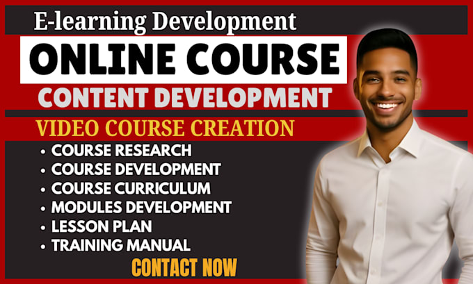 dev online course content, curriculum,voice over, training video course creation