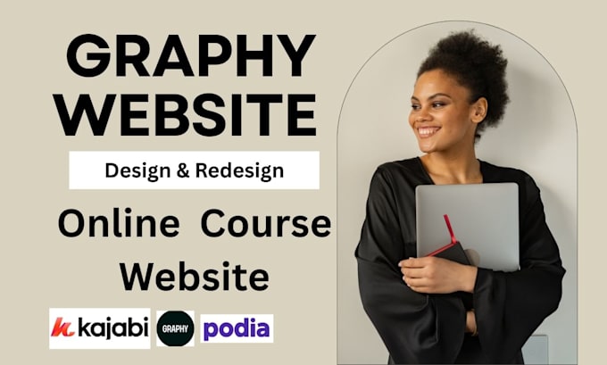 build and set up online course website on thinkific kajabi teachable graphy